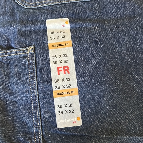 Carhartt FRB 13 - flame resistant signature Denim Dungaree New with tags - Picture 7 of 12